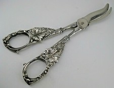 Voss Cut Co Sterling Silver Grape Handle Poultry Shears Stainless Steel Blades