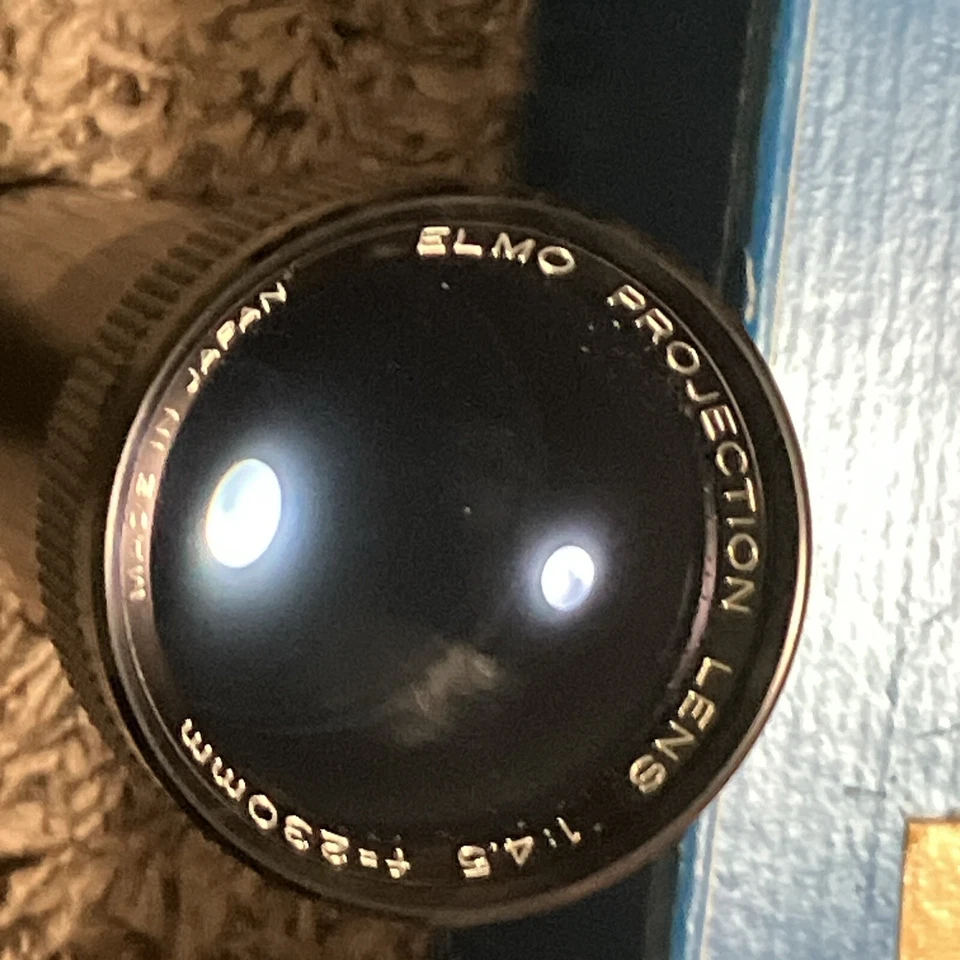 Lente de proyección omnigráfica Elmo F 4,5 f: 230 mm HECHA EN JAPÓN de colección como nueva Foto 3 de 4