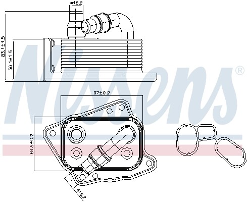 NISSENS 90688 Oil Cooler, engine oil for BMW - Bild 6 von 6