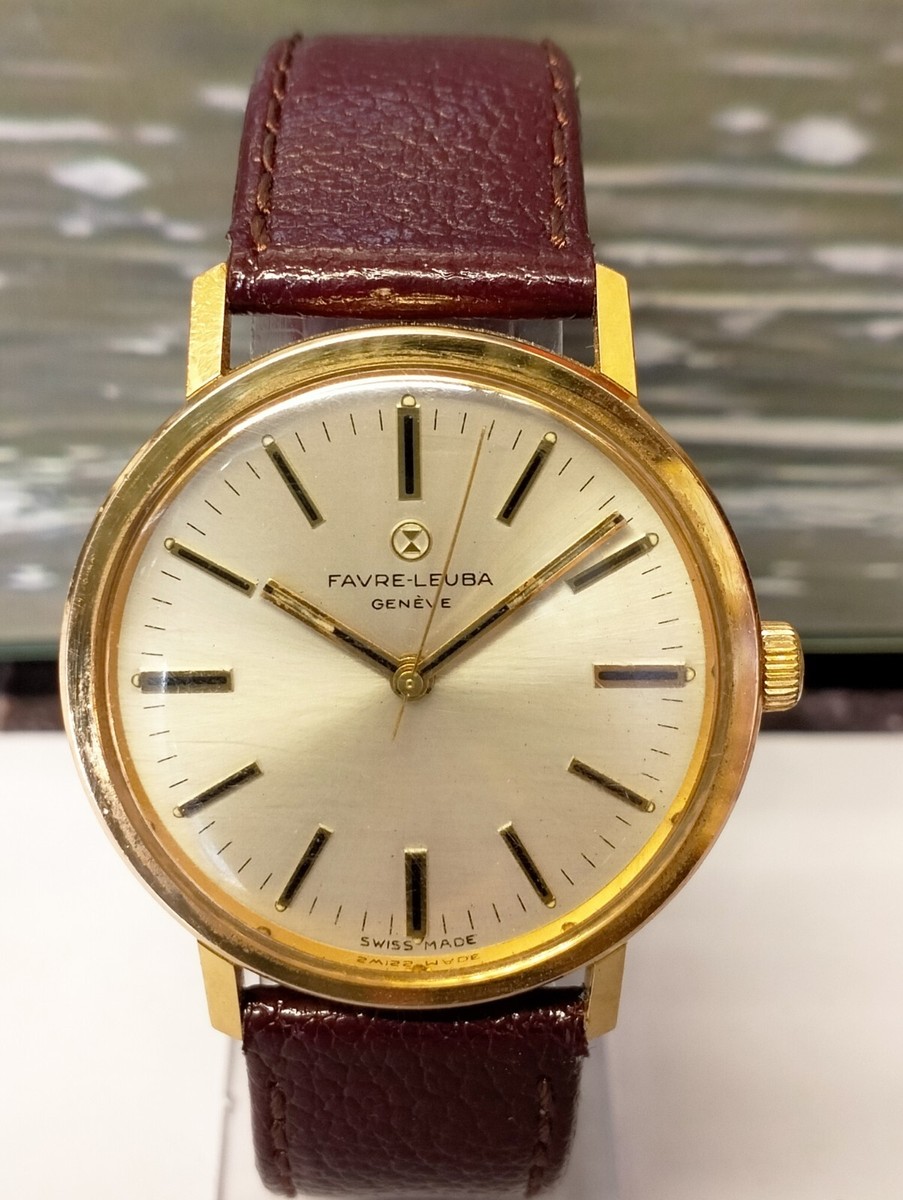 FAVRE LEUBA GENEVE 腕時計 本体 バネ棒付き Vintage Favre LEUBA Twin Power Manual WINDING Swiss Wristwatch for