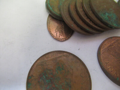 LARGE COLLECTION COINS ASSORTMENT COPPER UNKNOWN AS IS AS PICTURED