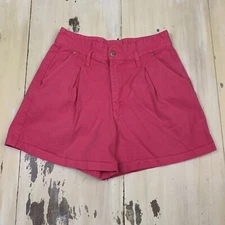 GITANO - Vtg 80s-90s Pink Pleated High Waist Mom Jean Shorts, Womens 16 30 Waist