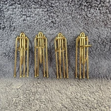 Lot Of  4 Vintage 4 Prong Pinch Pleat Drapery Curtain Hooks. Used.