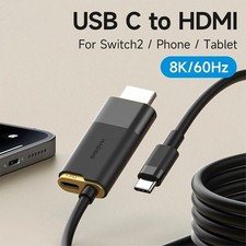 Nintendo Switch OLED Switch 2 Dock USB C to HDMI Cable Adapter 8K 60FPS 100W PD