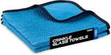 Glass Microfiber Cleaning Cloth for Car and Home 2 Pack, Glass Towels for Mirror