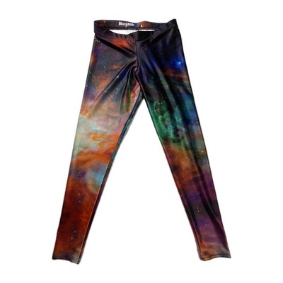 Rare BLACKMILK Rainbow Galaxy Leggings Womens Large Stars Nebula Yoga (Flaws)