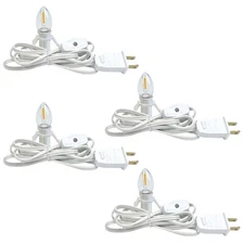 Accessory Cord with One Led Light Bulb Blow Mold Light C7 Lamp Set of 4 6Ft 