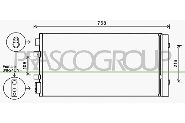 Prasco Kondensator Klimaanlage Aluminium Mit Trockner FüR Renault Megane III-image