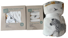 Baby Bath Set Hooded Towel Washcloth Blanket Unisex NEW