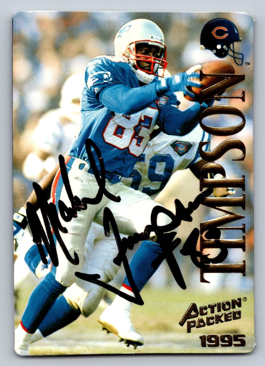 Michael Timpson Autographed Card 1995 Action Packed Wide Receiver Patriots NFL