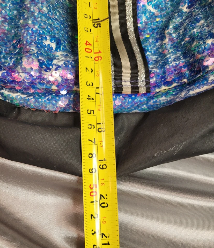 Mochila grande de lentejuelas iridiscentes Y2K Justice 19” con bolsa desmontable **LEER** Foto 3 de 4