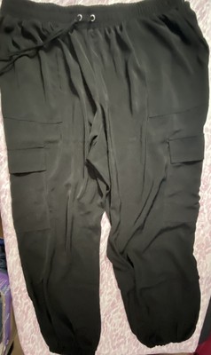 Michael Kors Women's Black Drawstring Jogger Pants Size XL