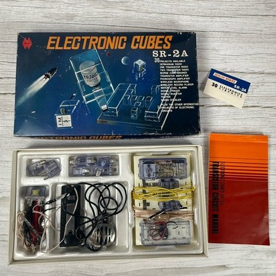 1968 Denshi Block Educational Electronics Cubes SR-2A Transistor Circuit Japan