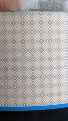 MAINSTAY FLEECE THROW-50 X 60--''PINK/ GREY GEO''--NEW