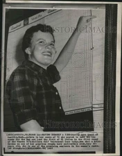 1957 Press Photo Anne Quast in the lead of Women's Titleholders Golf Tournament