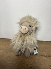 Jellycat I Am Gamboldown Cow Fluffy Hair Soft Plush Toy Animal