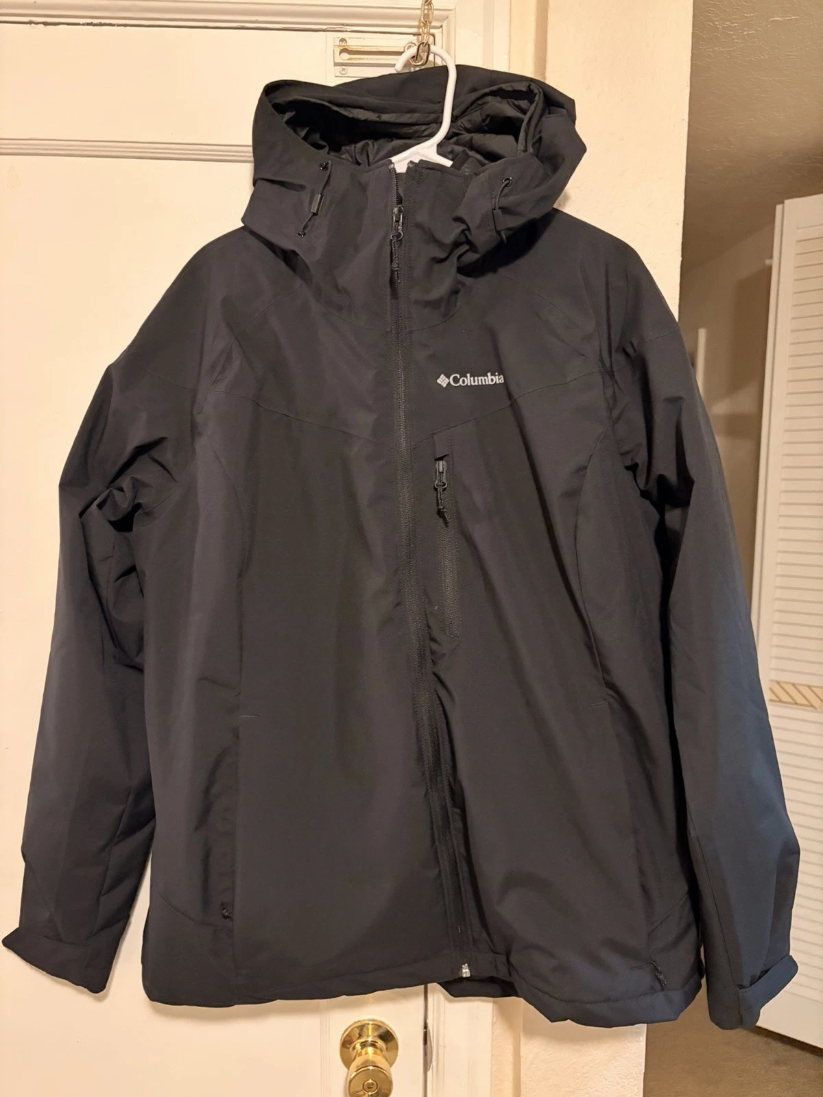 Columbia Interchange Women’s 3-in-1 Hooded Full Zip Jacket w/Vest Black Size XXL