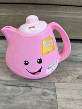 Fisher-Price Laugh  Learn Sweet Manners Teapot Pink   Tested  Working