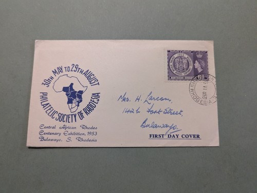 Carta Sociedad Filatélica de Rodesia del Norte 1953 - Imagen 1 de 2