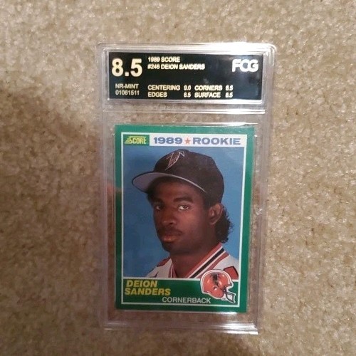 1989 Score Deion Sanders #246 RC Forensic Grading Company 8.5 