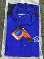 Revco Black Stallion BSX BXRB9C Blue FR Welding Jacket w/Blue Flames Large