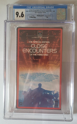 Close Encounters Of The Third Kind VHS Graded by CGC 9.6 Waterfall Watermarks
