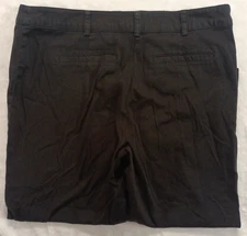 Counterparts Button Capri Pants  Womens - Size 10 Black solid dress Casual Zip