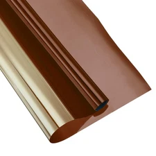 Window Privacy Film One Way Heat Blocking Static Cling Brown 17.7x39.4"