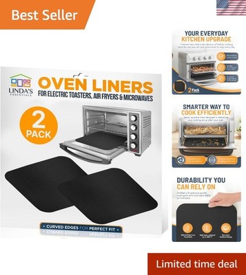 2 Pack Non-Stick Toaster Oven Liners - BPA-Free & Eco-Friendly Cooking Solution