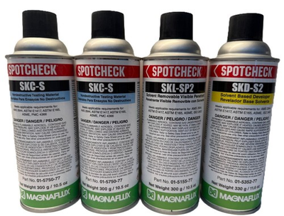 #ad New MAGNAFLUX VISIBLE PENETRANT TESTING KIT total of 4 cans $94.99