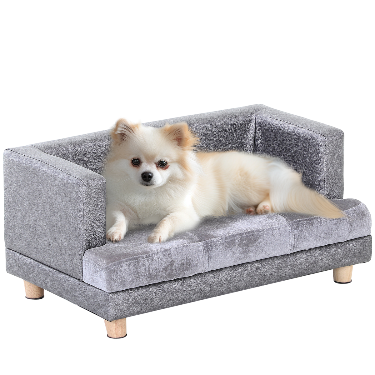 Dog Sofa Lounge Bed with Anti-slip Legs - - Image 2