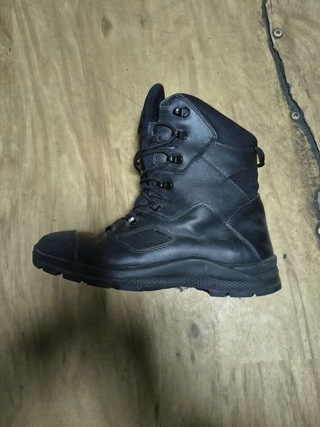 Men Boots Black Leather 45