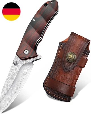 Japaknives Damast Taschenmesser Outdoor Klappmesser VG10 Damaststahl Survival Me