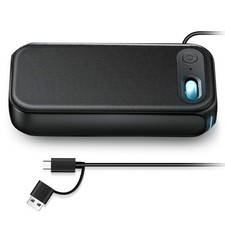 USB-A/USB-C Computer Speakers for PC Desktop, Wired Portable Mini Black