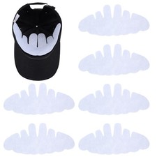6Pcs Baseball Caps Inserts Shapers, Reusable Polyester Fabric One Size, White