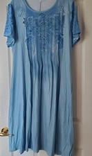 Midi Dress Smocked, Blue Paisley Size 2 XL
