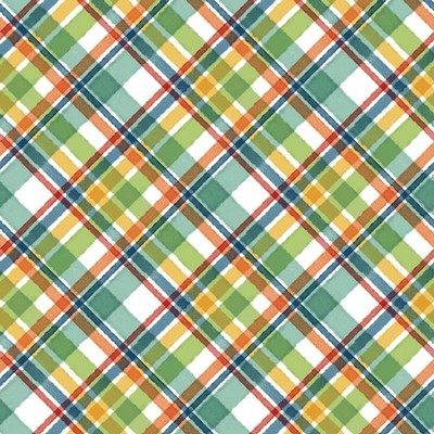 Feline Drive Fabric CAT HAIR DON'T CARE Multi Plaid - Sold by the Yard