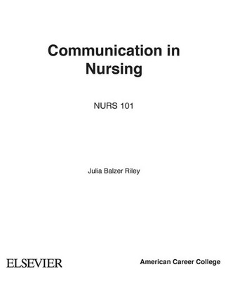 Communication in Nursing by Julia Balzer-Riley (English) Paperback Book
