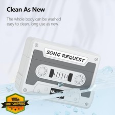 Rertnocnf AirPods 4 Case Grey Music Cassette Tape Silicone Cover