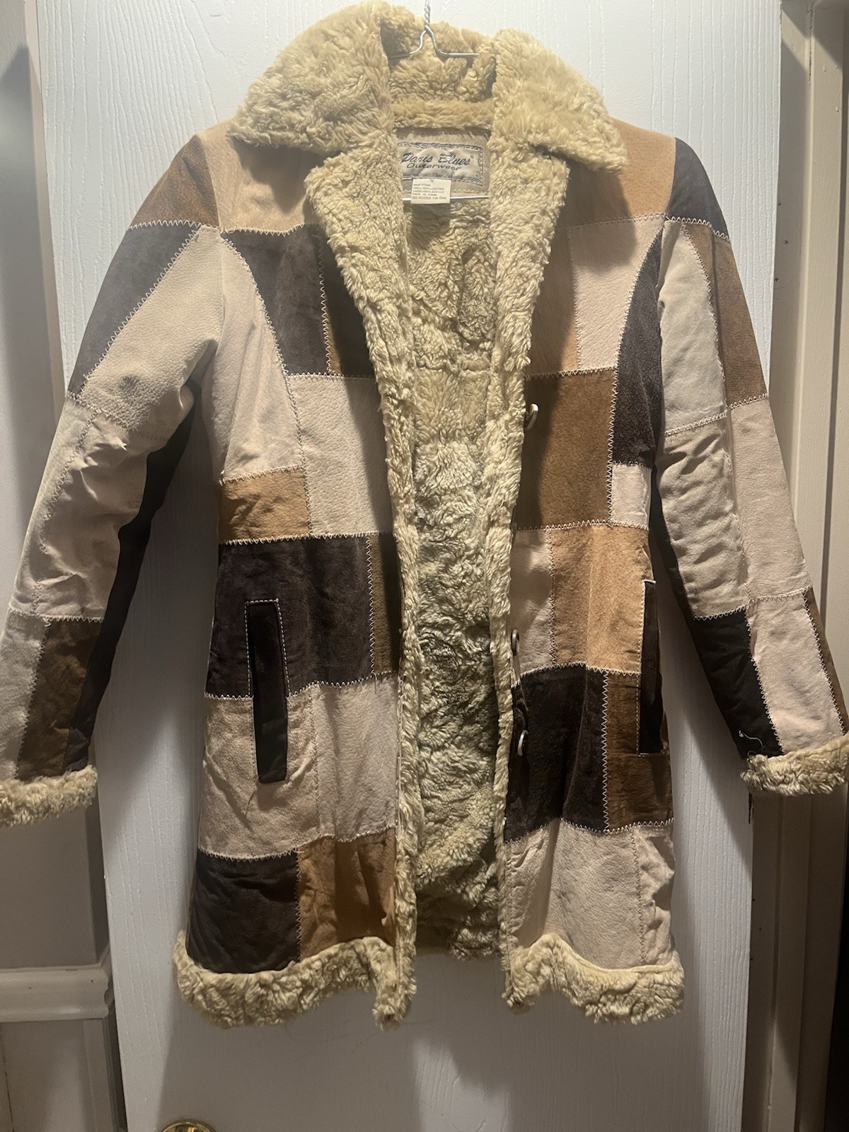 Paris Blues Genuine Leather Patchwork Jacket Coat - image 1