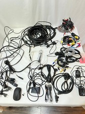 LOT OF VARIOUS CABLES HDMI, AUDIO VIDEO, ADAPTERS, AMPLIFIER JACKS, PWR CABLES