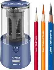 AFMAT Electric Long Point Pencil Sharpener for 1 Count (Pack of 1), Blue 