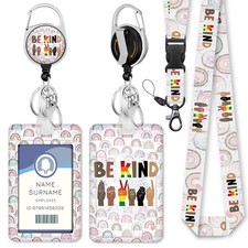 Gctriki Teacher Lanyards for ID Badges - Heavy Duty Retractable Badge Reel wi...