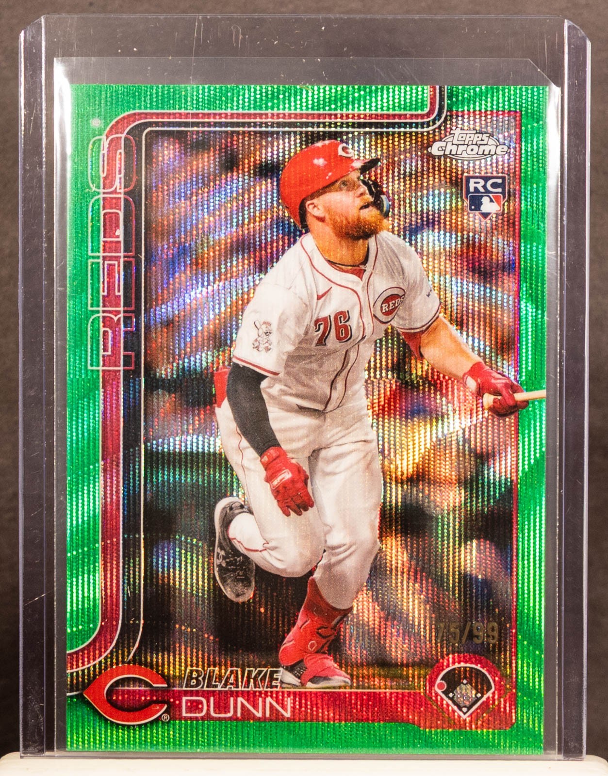 Blake Dunn 2025 Topps Chrome 161 Green Wave Refractor RC Rookie /99