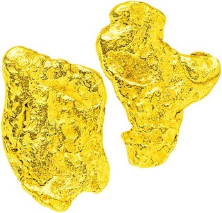 0.3819 Gram Alaska Natural Gold Nuggets (#81058) 2pcs Alaskan Gold Nuggets