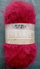 100g Ball King Cole Embrace DK Fluffy Yarn Acrylic Mohair Style - Raspberry Pink