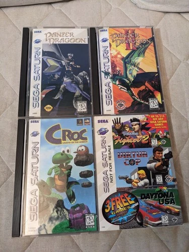 Sega Saturn Panzer Dragoon  & Zwei /Croc/3 Pack - Case & Artwork Only - LOT of 6