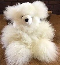 NWOT 11-12 Alpaca Plush Teddy Bear 100 Soft Ivory Alpaca Fiber