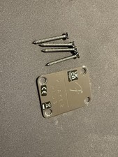 Genuine Fender Player Plus Stratocaster Neck Plate Chrome 4 Bolt w Screws Mint