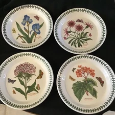 Set Of 4 Portmeirion The Botanic Garden 8.5” Salad Lunch Plates Ellis England